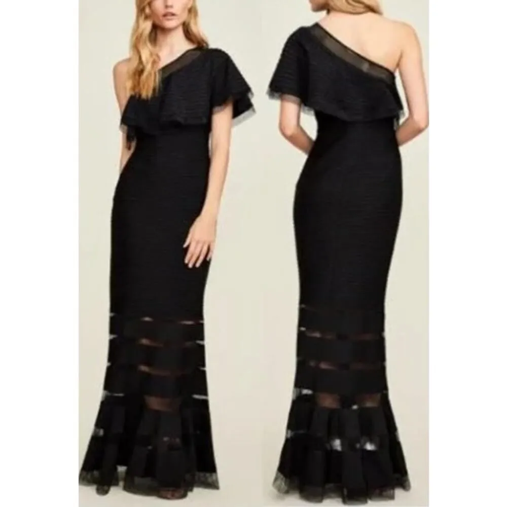 Tadashi Shoji Black Trumpet Skirt Gown Sz. S - Image 2