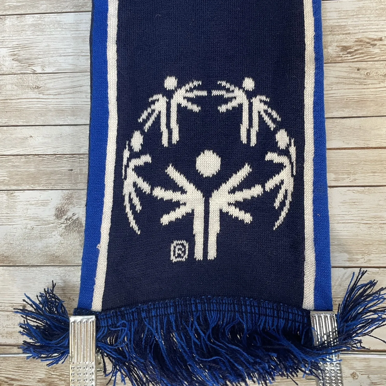 Tennessee Special Olympics Scarf Freeze For A Reason Blue White Knit Polar Bear - Image 8