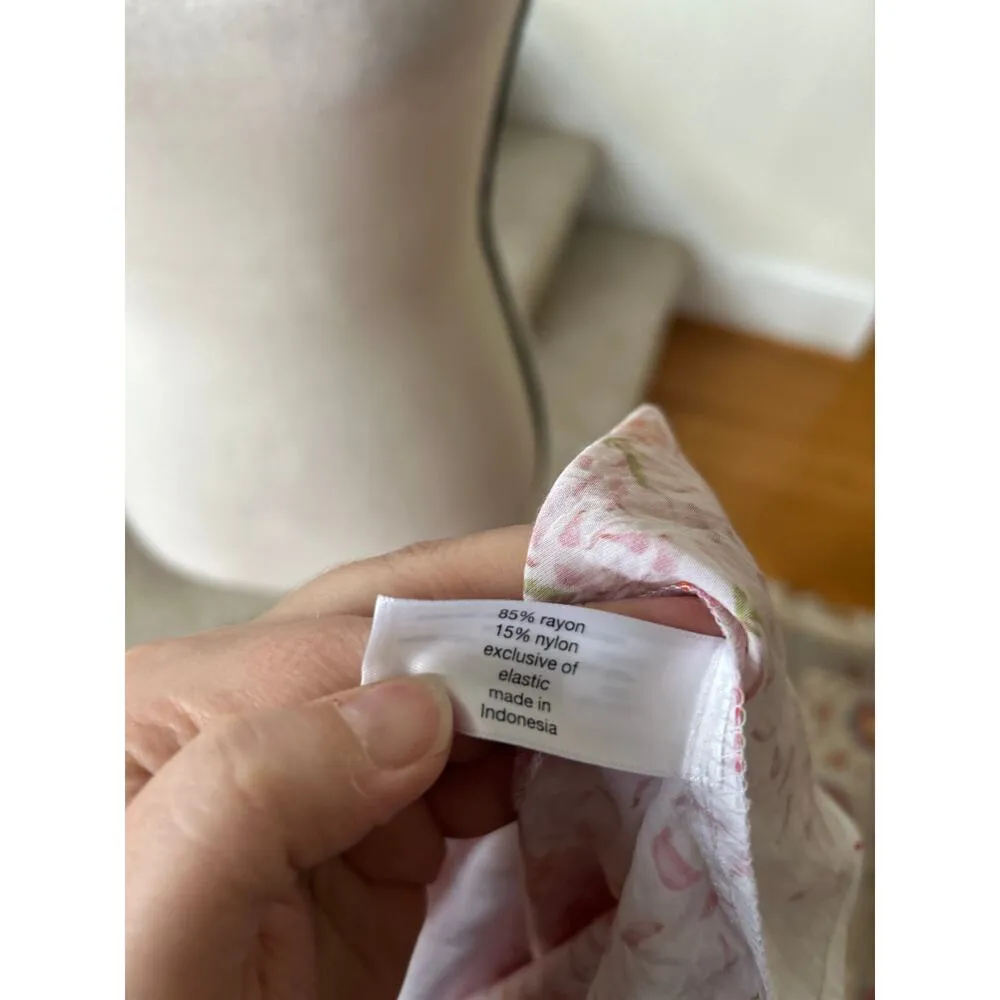 Lane Bryant Yellow & Red Floral Tulip Peasant Blouse - Image 6