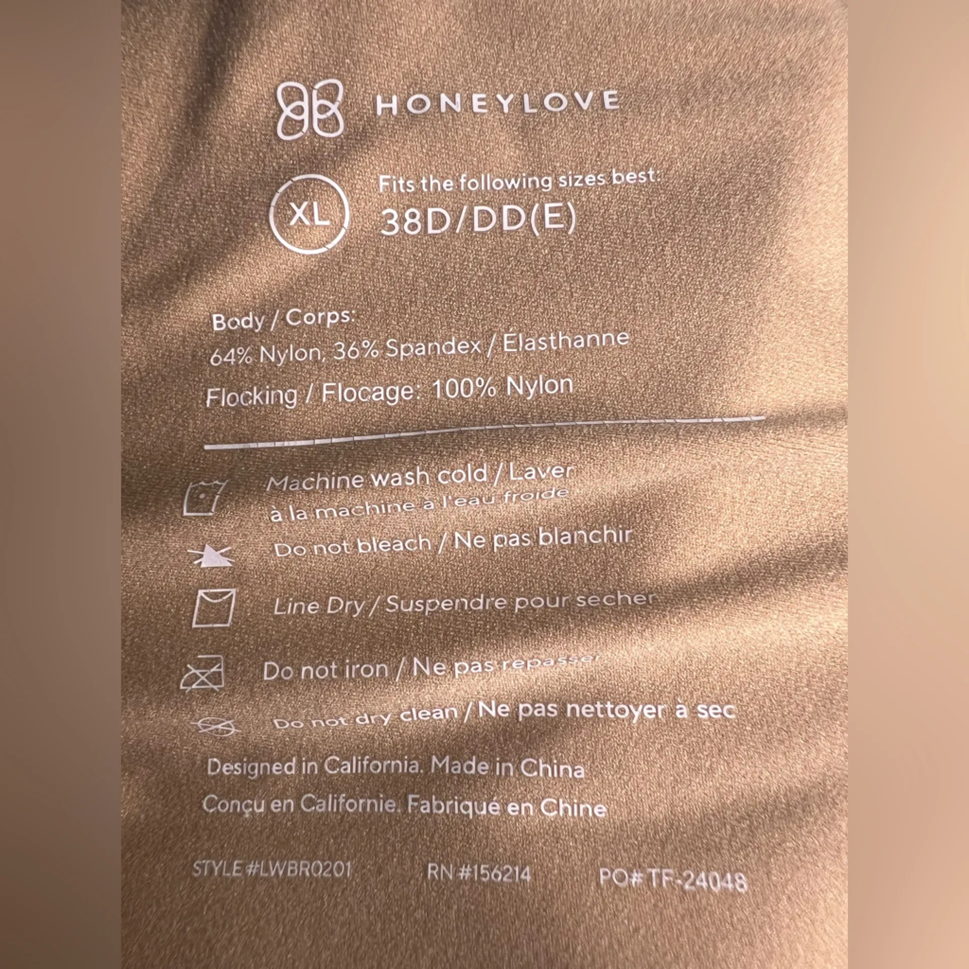 Honeylove Liftwear Silhouette Bra Bundle in colors Black and Sand. Size 38 D/DD Tan - Image 16