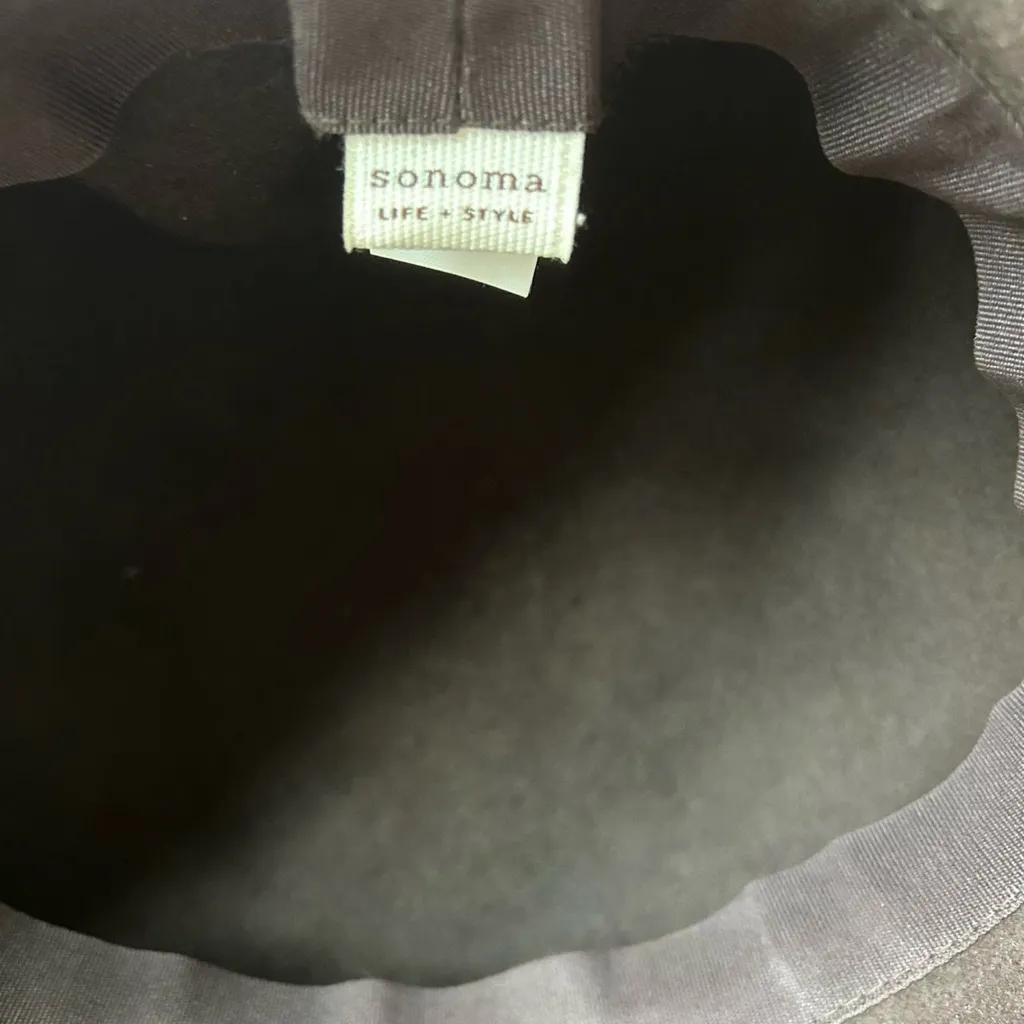 Sonoma brown felt wool newsboy cap with faux leather trim accessories - Image 6