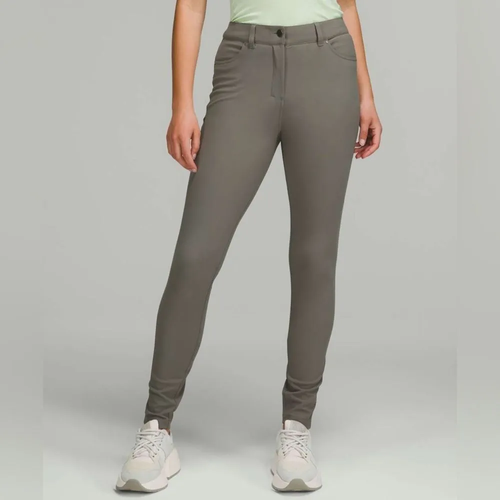 Lululemon City Sleek Slim-Fit 5 Pocket High-Rise Pant in Grey Sage Size 28 - Image 3