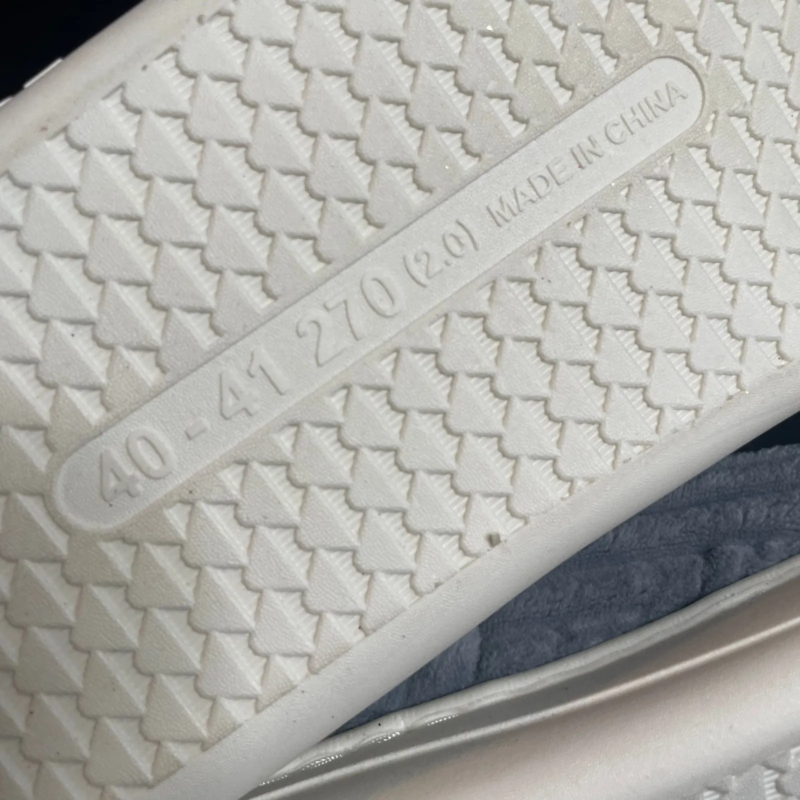 Boutique Gray Corduroy Plush Lined Slippers 6 Indoor Cozy Comfort Shoes Rubber - Image 4