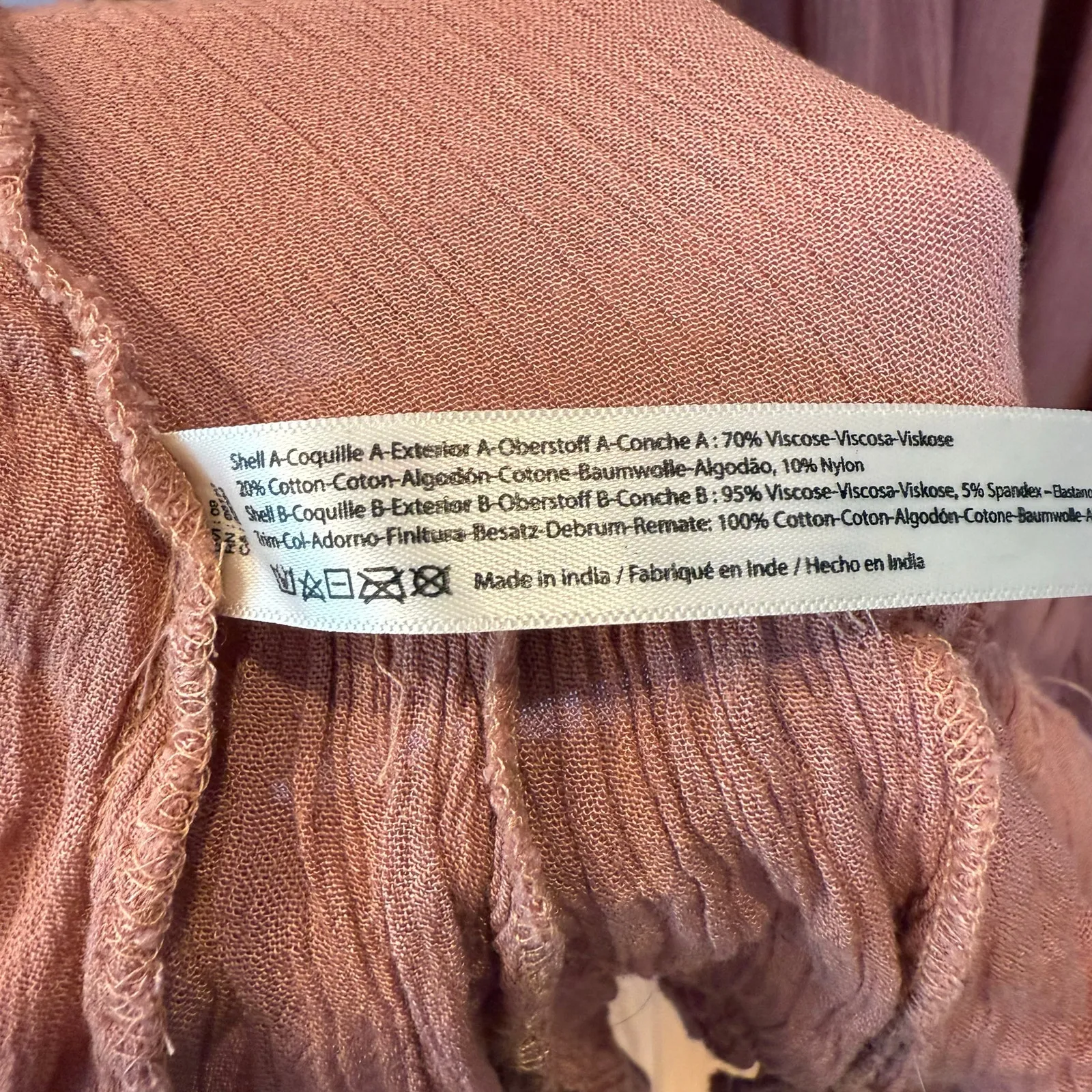 Free People Adella Slip Dress XS Lace Boho Tiered Ruffle Smocked Asym Mini - Image 8