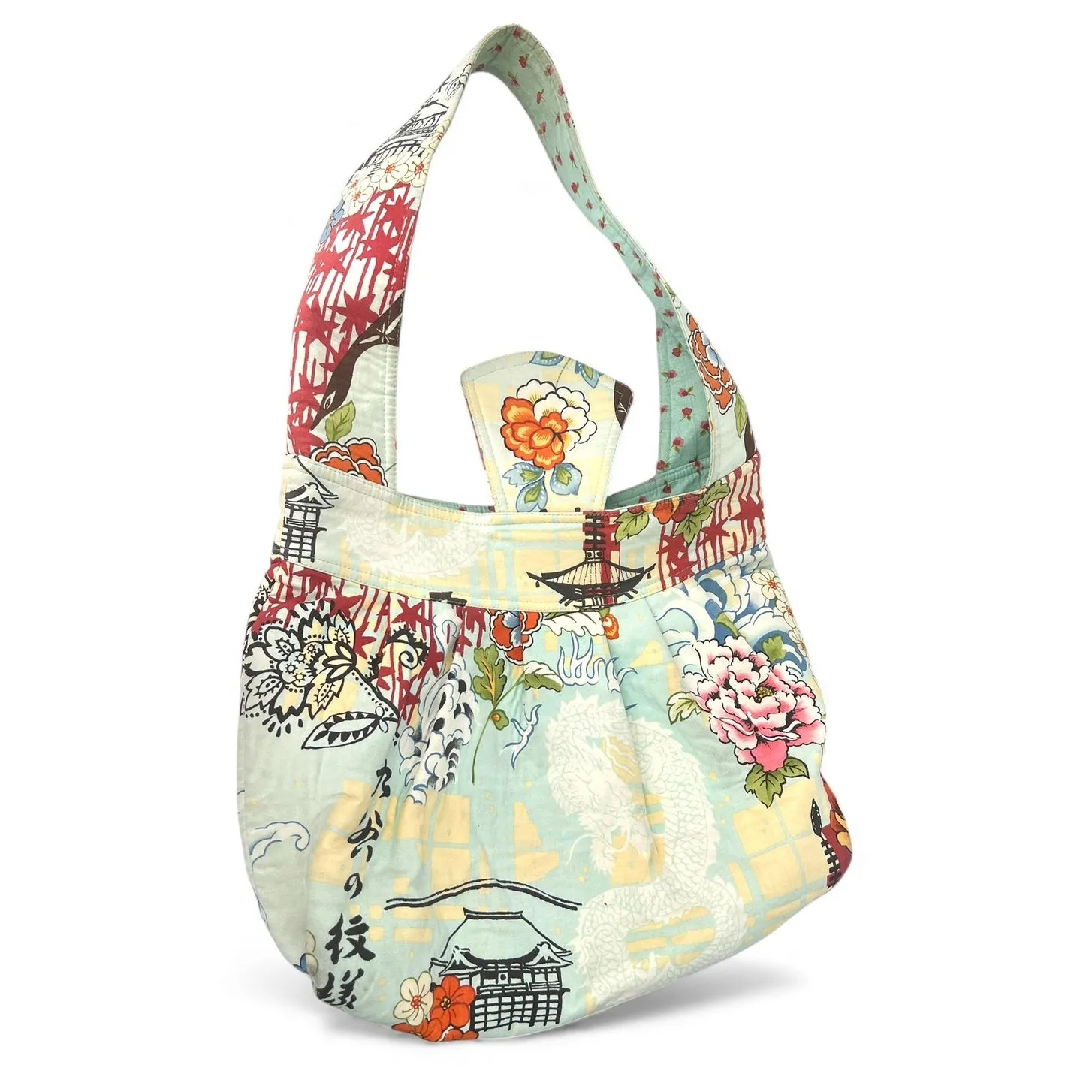 Artisan J. Castle Designer Bag Handbag Purse Tote Large Japanese Asian Noren - Image 4