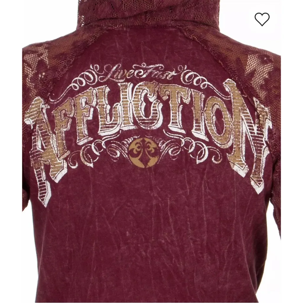 AFFLICTION Kentucky Rye Hooded Sweatshirt Size S - Image 3