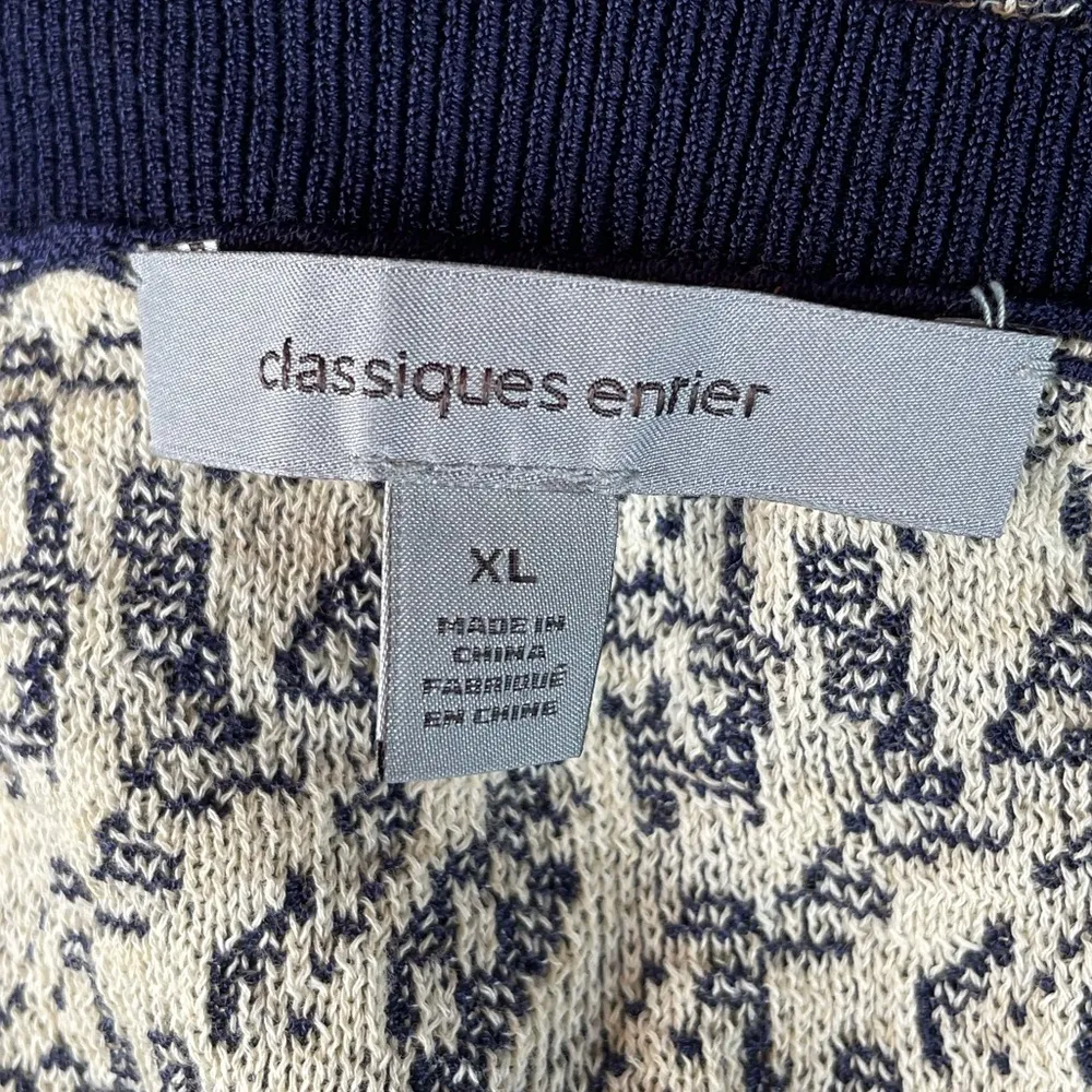 Classiques Entier  Sweater, Navy, Cream, XLarge - Image 5