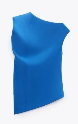 Zara Blue Asymmetric Top - Image 2