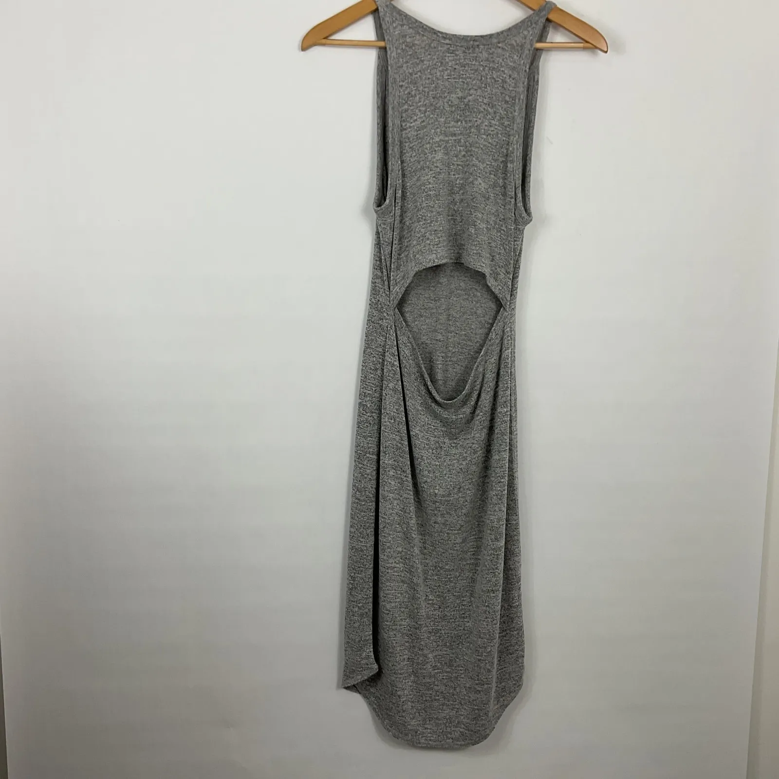 Wilfred Free Yasmin Women's Gray Knit Sleeveless Maxi Dress Cutout Back - Size S - Image 4
