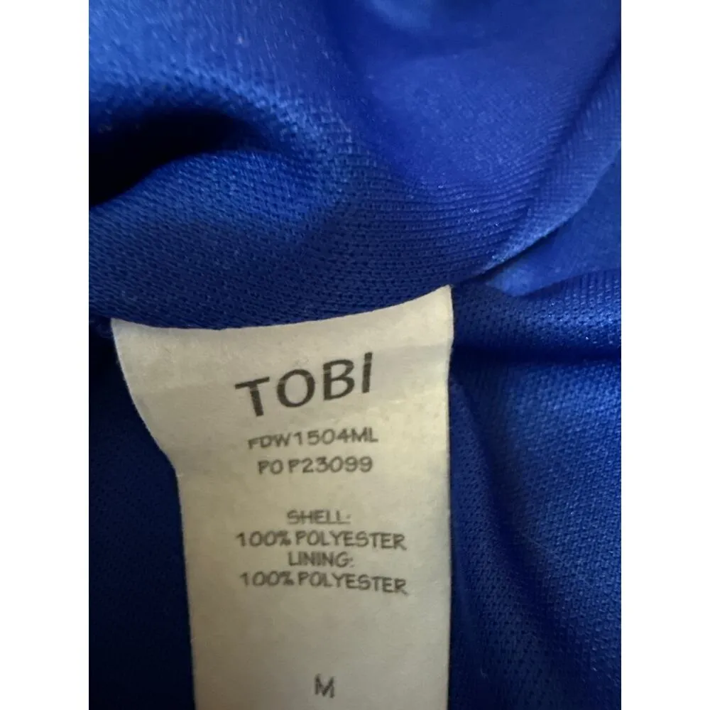 Tobi Blue Strappy Back Sleeveless Cami Camisole Tank A Line Mini Dress Size M - Image 4