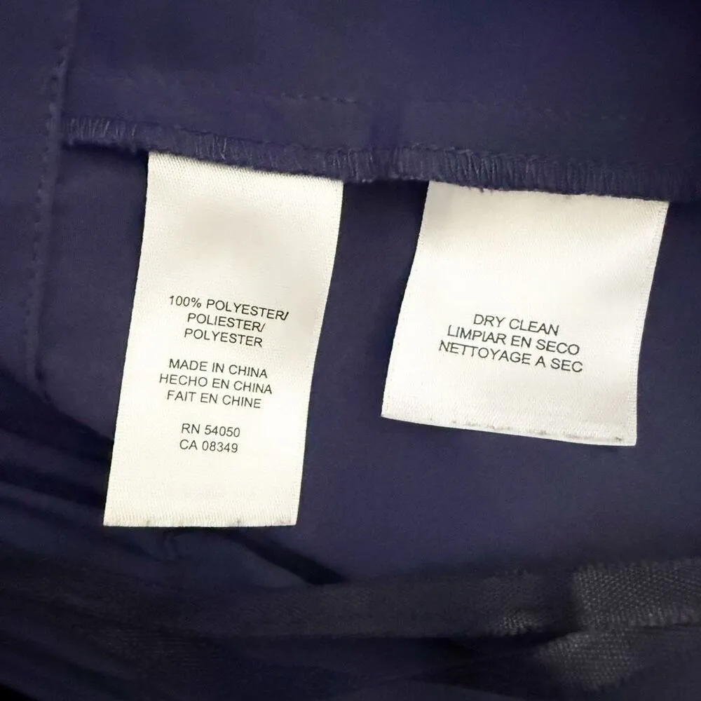 RACHEL ROY | Ruffle Front Black Elastic Waist Navy Blue Dress Racer Back | Small - Image 7