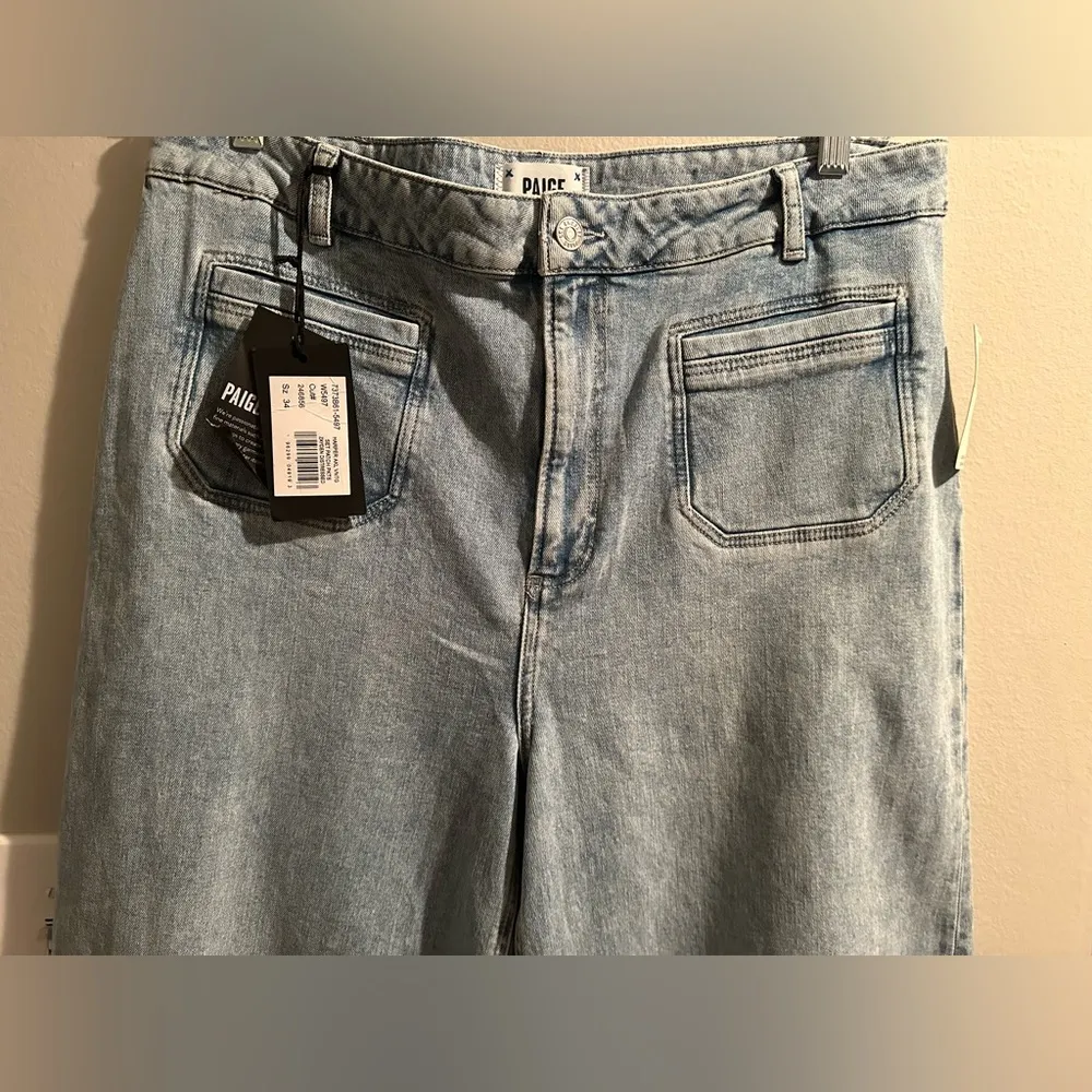 Paige Harper High-Rise Wide-Leg Cropped Jeans - Image 5