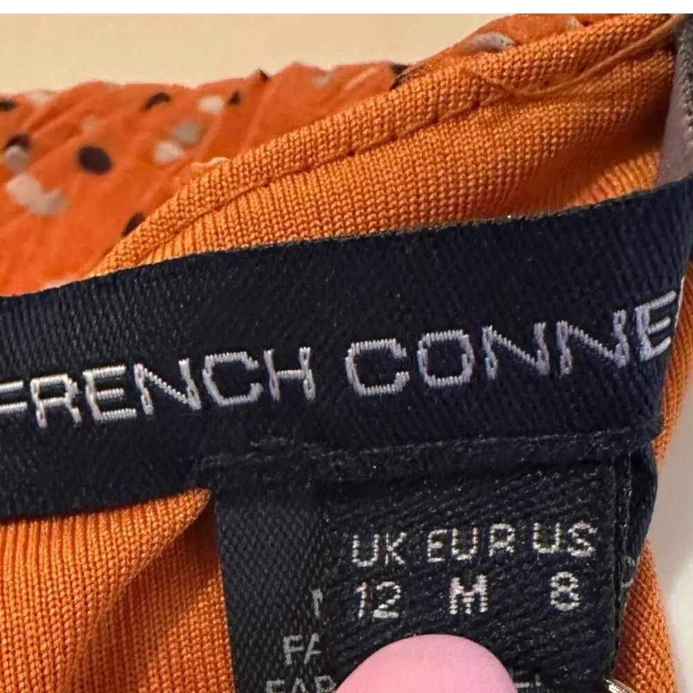 NEW French Connection Mini Dress sz M Long Sleeve V Neck Dress - Image 11