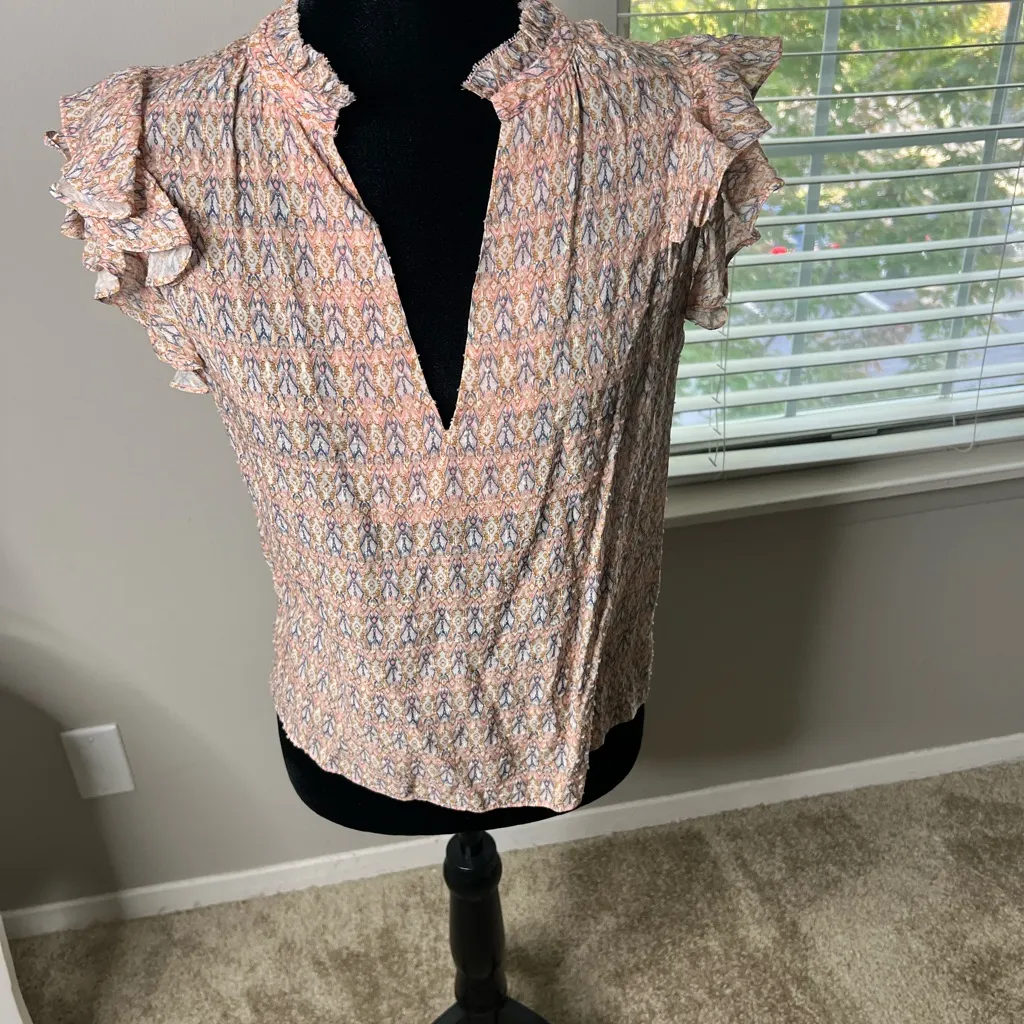 INTERMIX Valora ruffled fil coupe top‎ 4 - Image 7