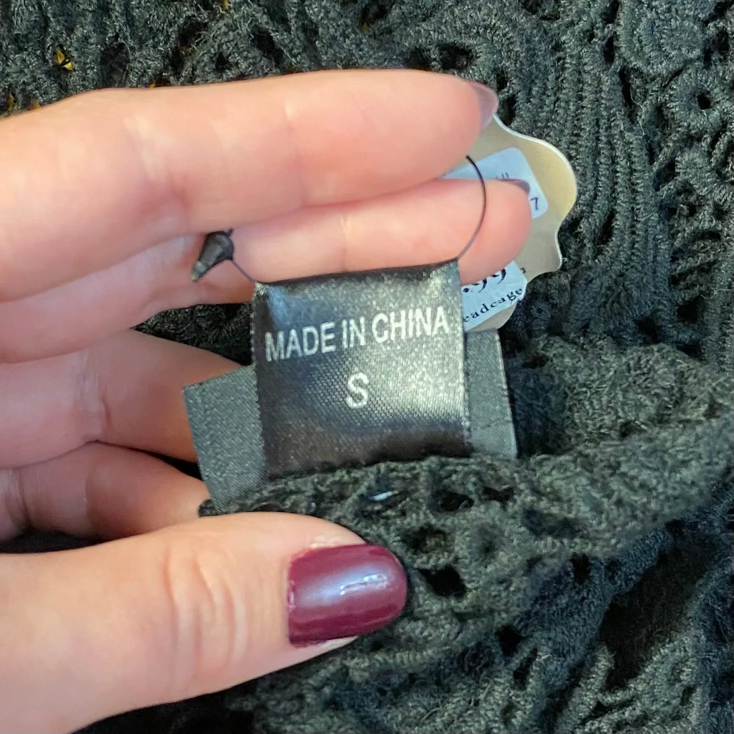 Coco + Carmen NWT Black Crochet Lace Sleeveless Sheer Top Size Small Boho - Image 6