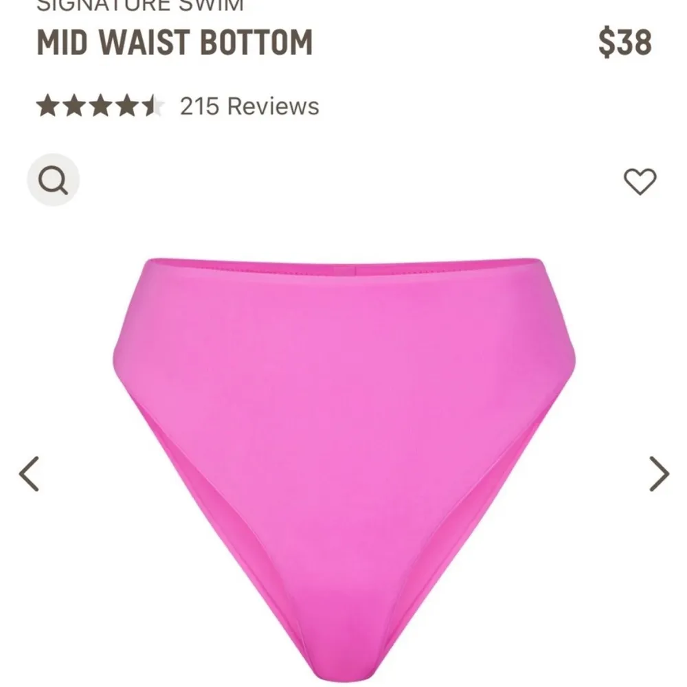 Skims signature swim mid waist bottom Neon Orchid‎ NWT size M - Image 7