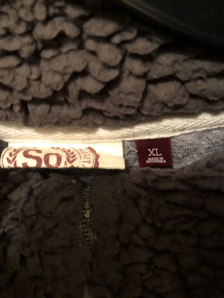 SO Grey Sherpa Quarter zip Pullover - Image 4