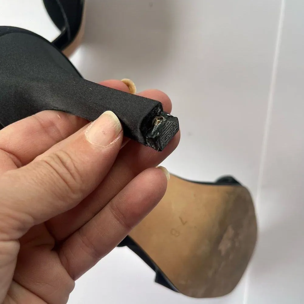 SACHA London Stappy Heel Womens Sandals Shoes Size 7B Black Stiletto WhimsiGoth - Image 9