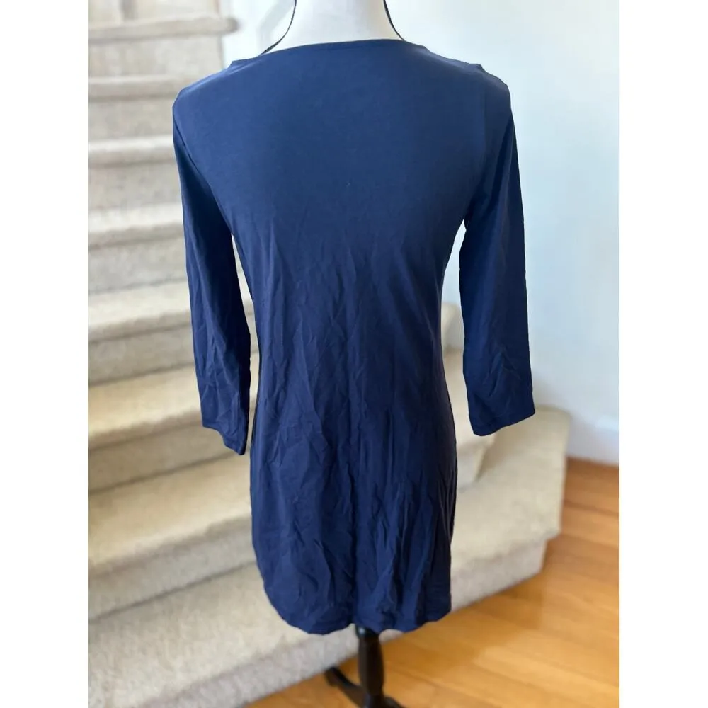 Lilly Pulitzer Navy & White Rope Neckline Mini Sheath Marina Dress - Image 2