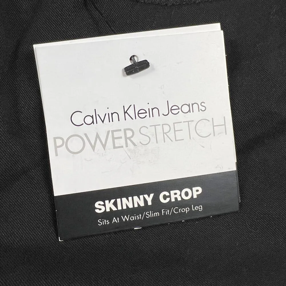 Calvin Klein Jeans Power Stretch Skinny Crop Black Jeans NWT Size 8 - Image 6