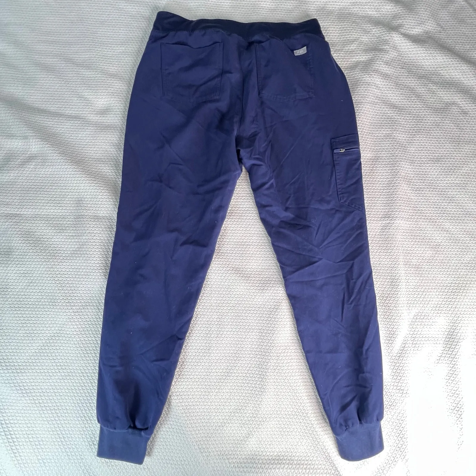 FIGS Technical Collection Navy Blue Jogger Scrub Pants Women's Size M Drawstring - Image 7