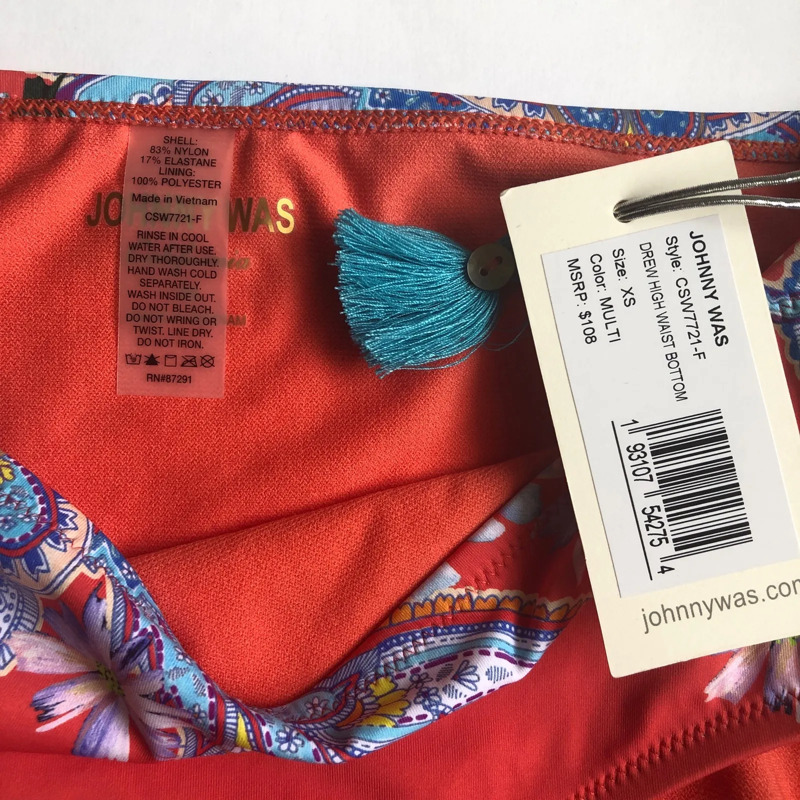 NWT Johnny Was Drew High Waist Swim Bottom - Image 6
