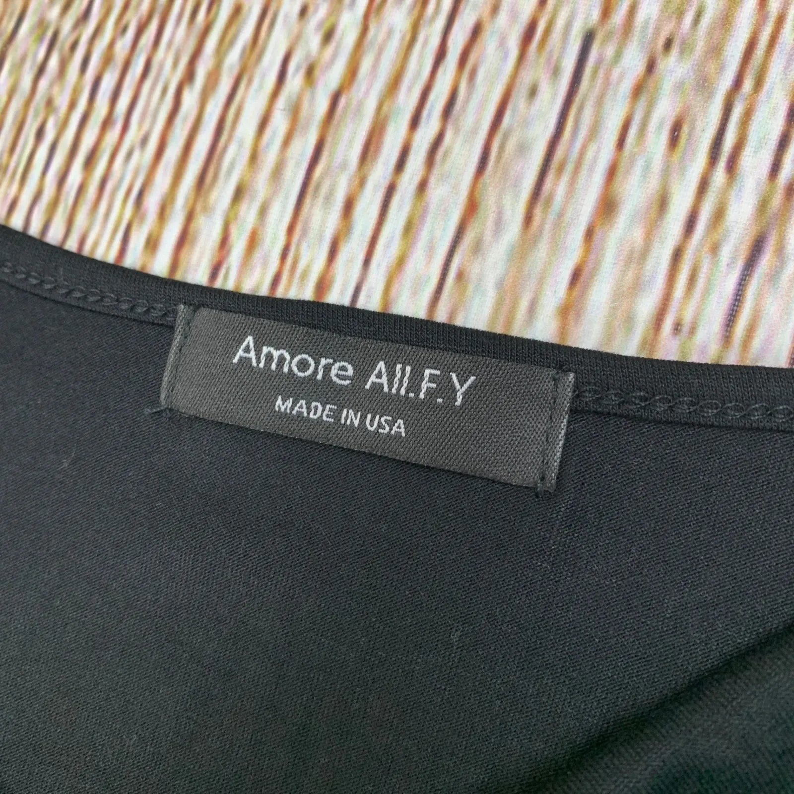 Amore All.F.Y Black Ruched Sleeveless Stretch Tank Top‎ Size 2X Made in USA - Image 5