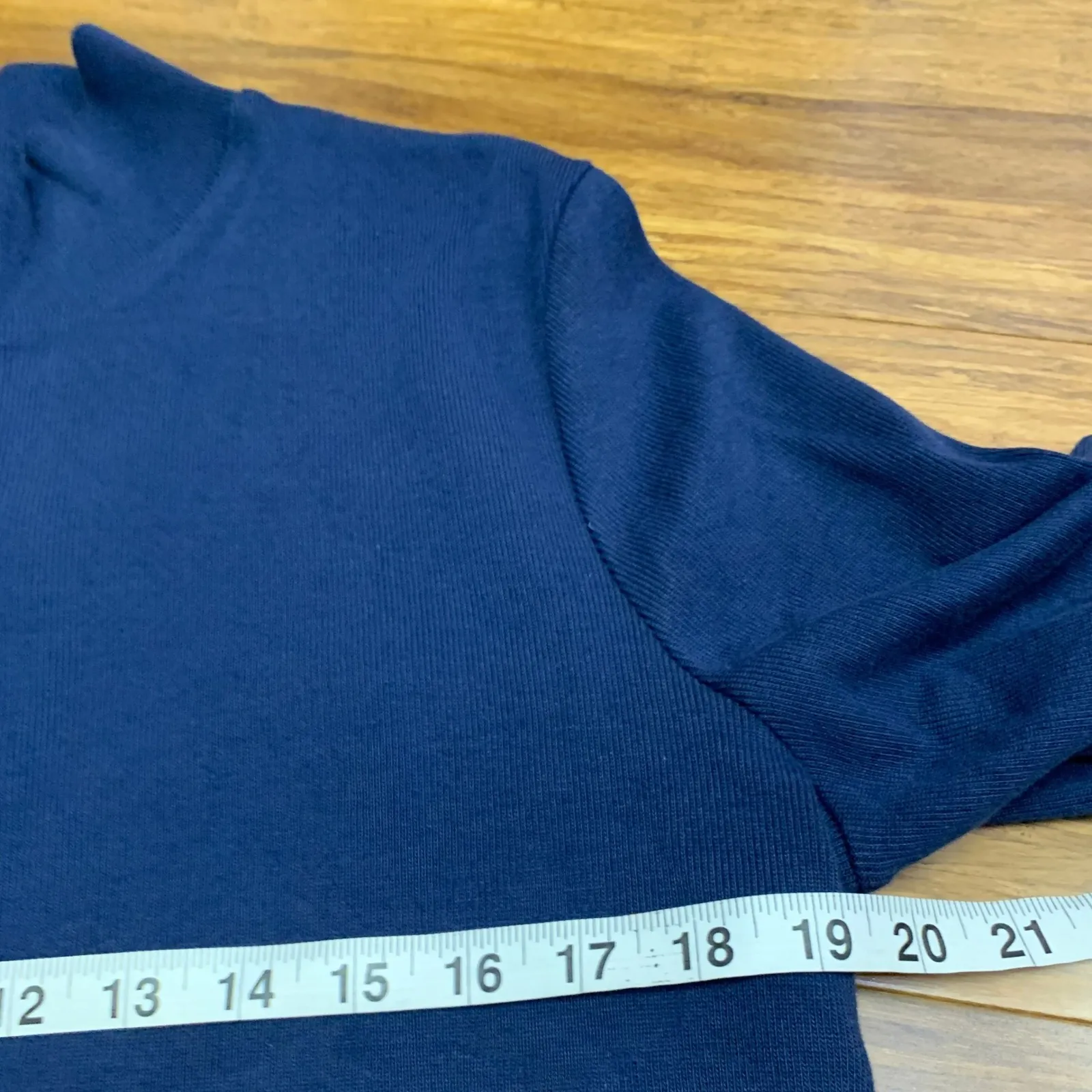 Ann Taylor Weekend Mock Neck Top Womens Medium‎ Ruffle Trim Long Sleeve Pullover - Image 6