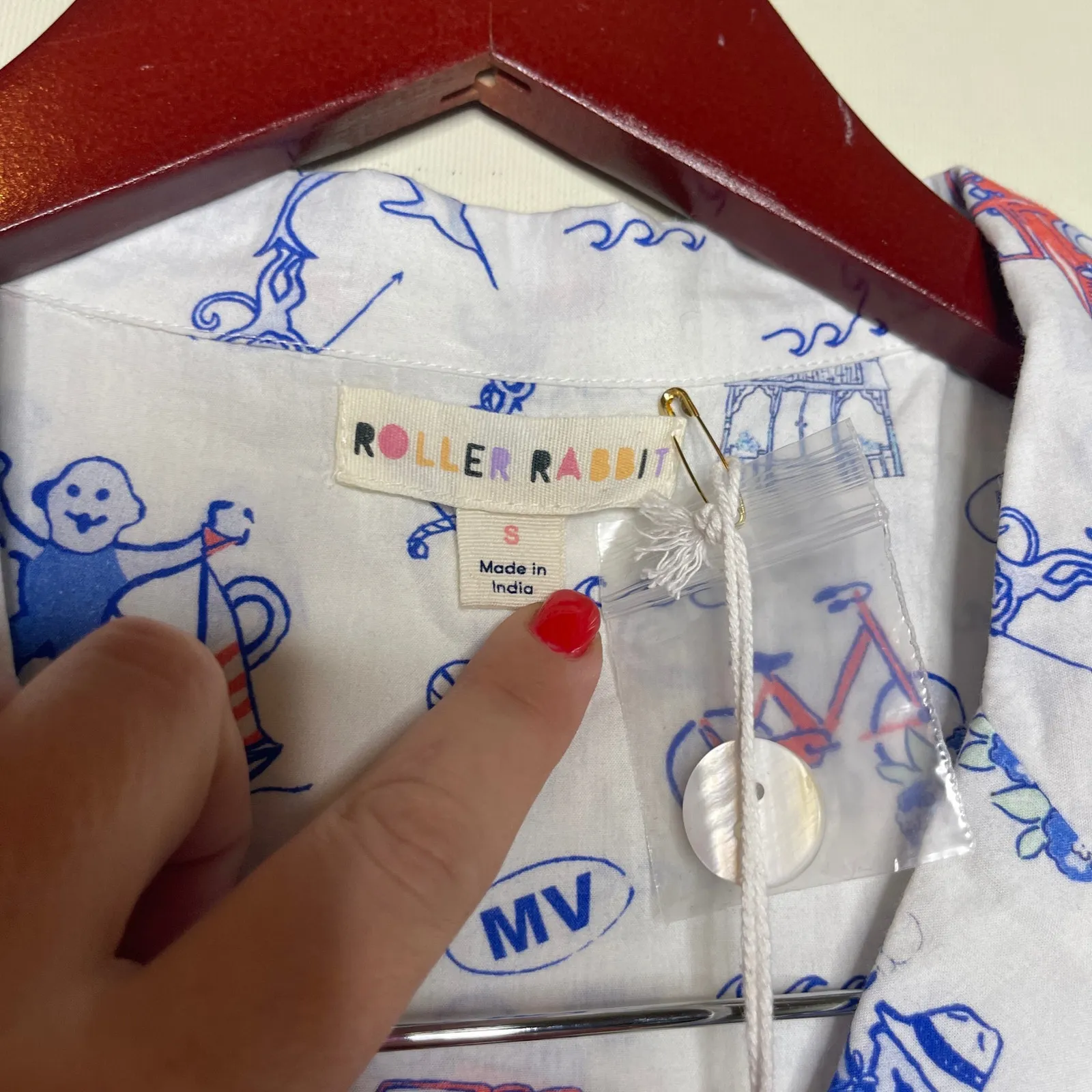 Roller Rabbit NWT  Martha Vineyard Nantucket short sleeve button down pajama top - Image 3