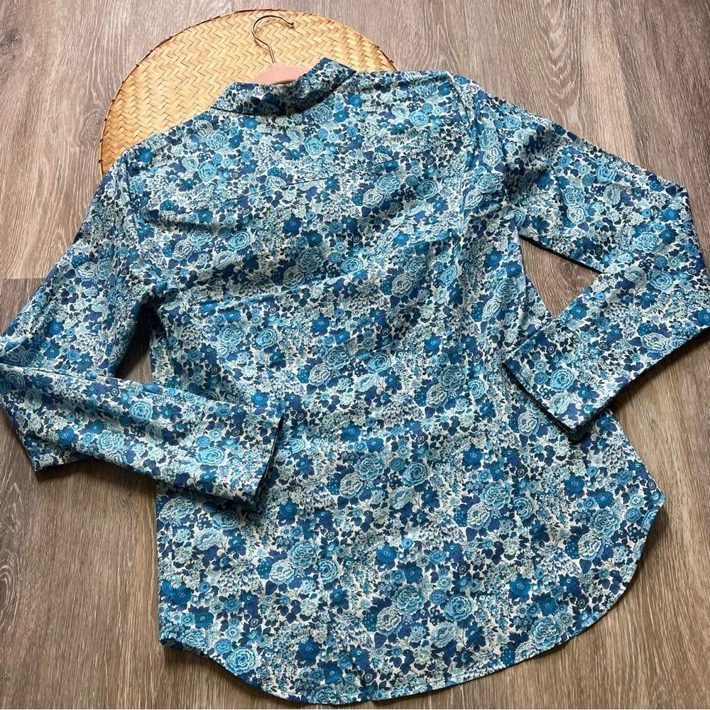 J. Crew Slim Perfect Shirt in‎ Liberty Elysian Day Floral women’s Size 2 - Image 11