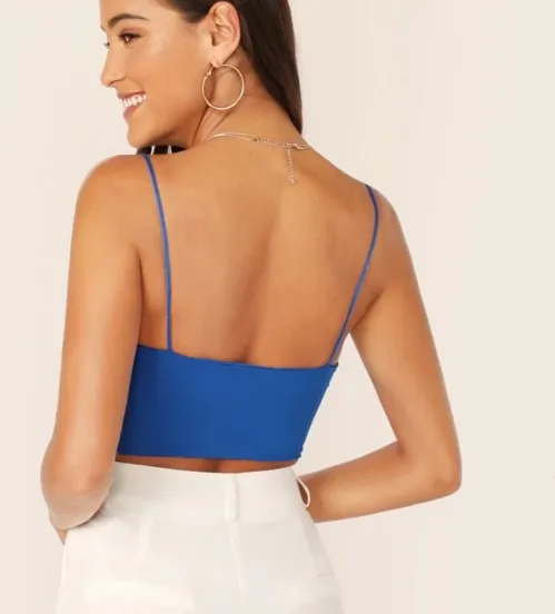 SheIn Blue Crop Top - Image 3