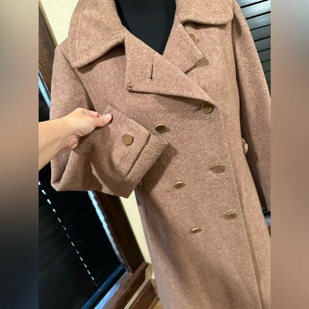 1960s Vintage Camels Hair 60s 100% wool Coat Jacket Sz L Tan Size L - Image 7
