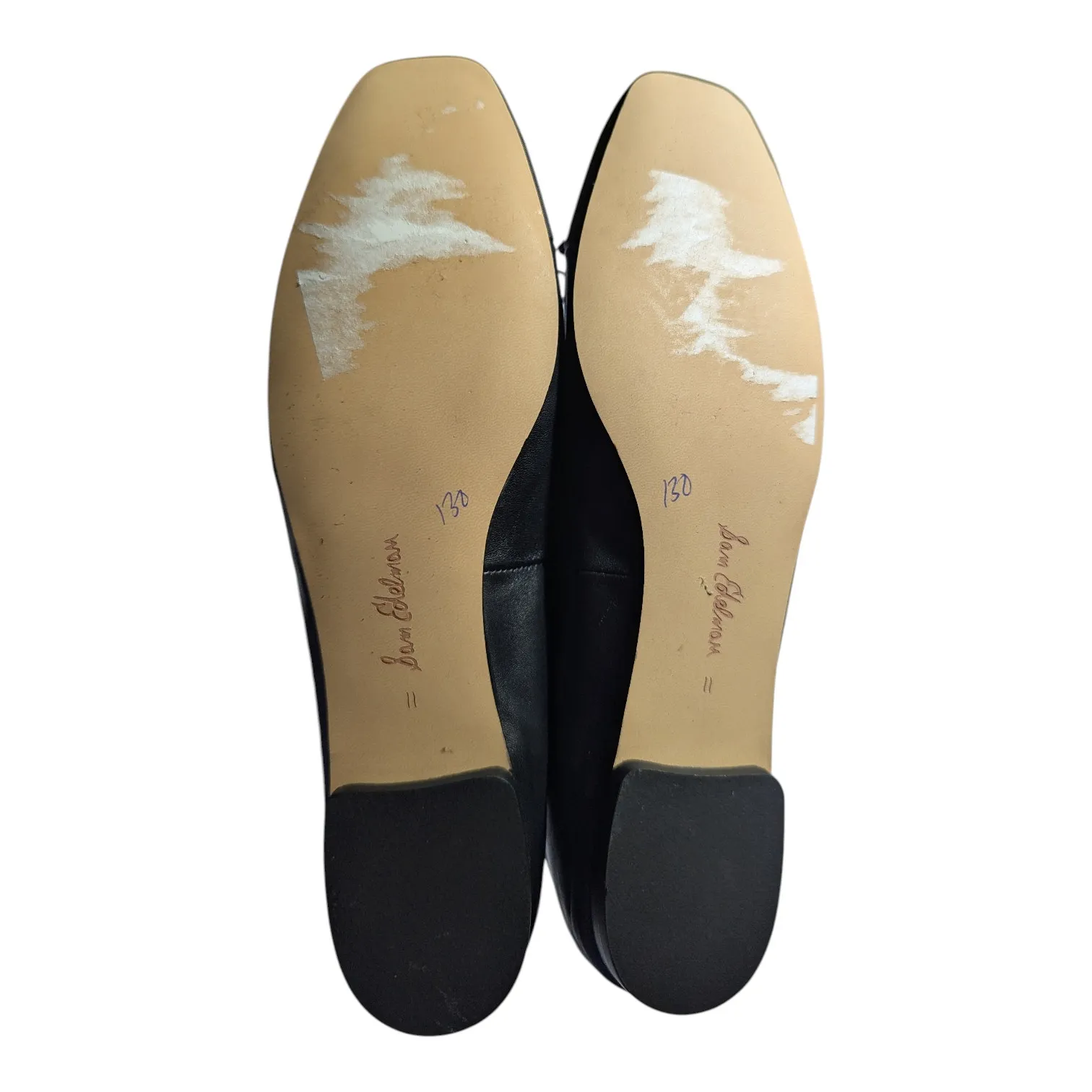 Sam Edelman Marley Black Leather Fabric Square Cap Toe Bow Ballet Flats Sz 11 - Image 4