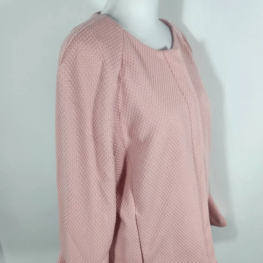 Isaac Mizrahi Powder Pink Collarless Jacket Size Large IMNYC Pastel Pink Jacket - Image 5