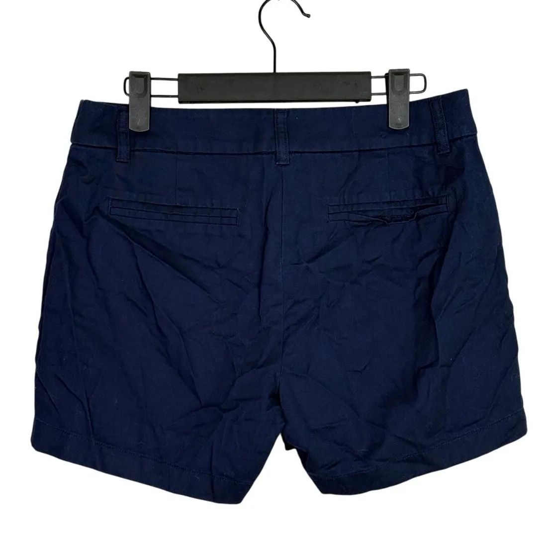 J. Crew Cotton Classic Chino Utility Flat Front Pocket Casual Shorts 4 Navy Blue - Image 10