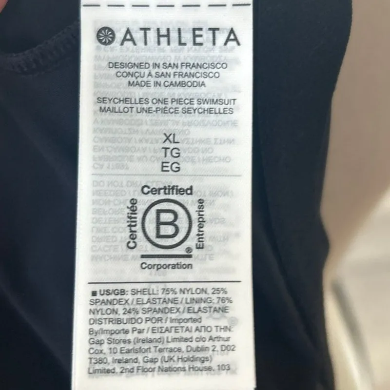 Athleta NWT  Seychelles Black One Piece Swimsuit - Image 3