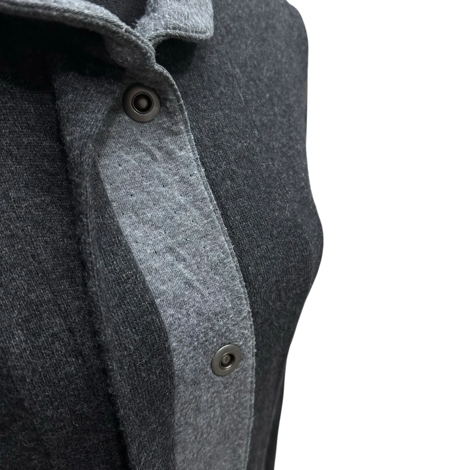 Horny Toad  Monterosa Car Coat Wool Blend Size Small Charcoal Grey Pockets - Image 4