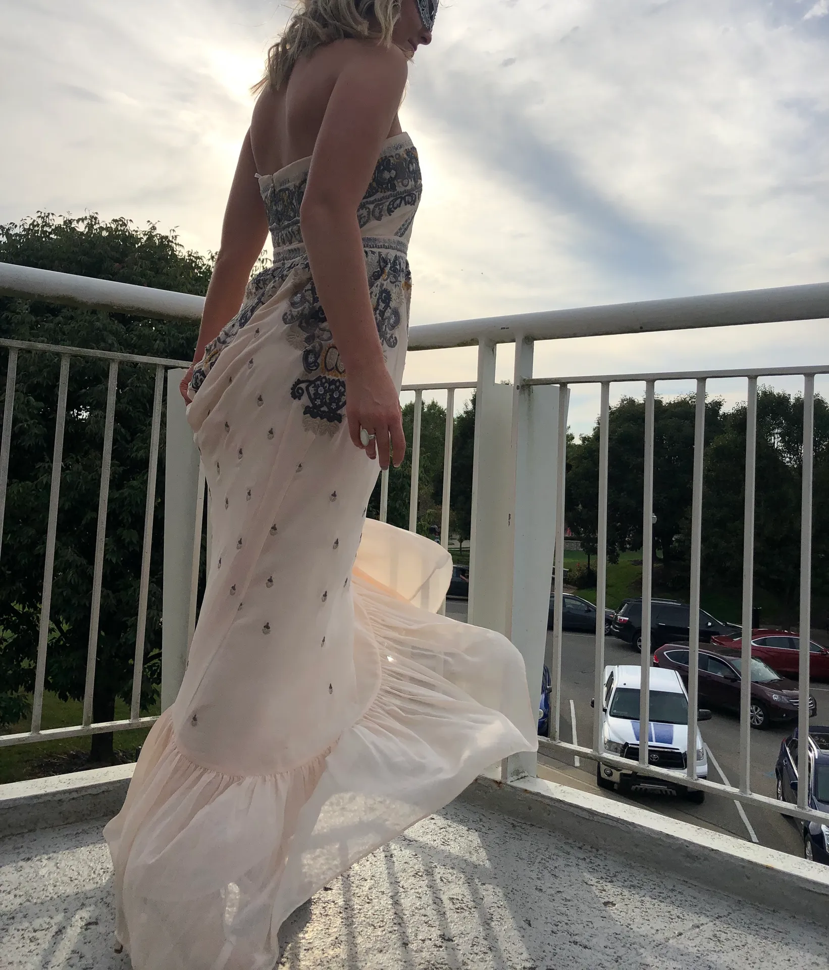 Altar'd State Blush Embroidered Gown  - Image 2