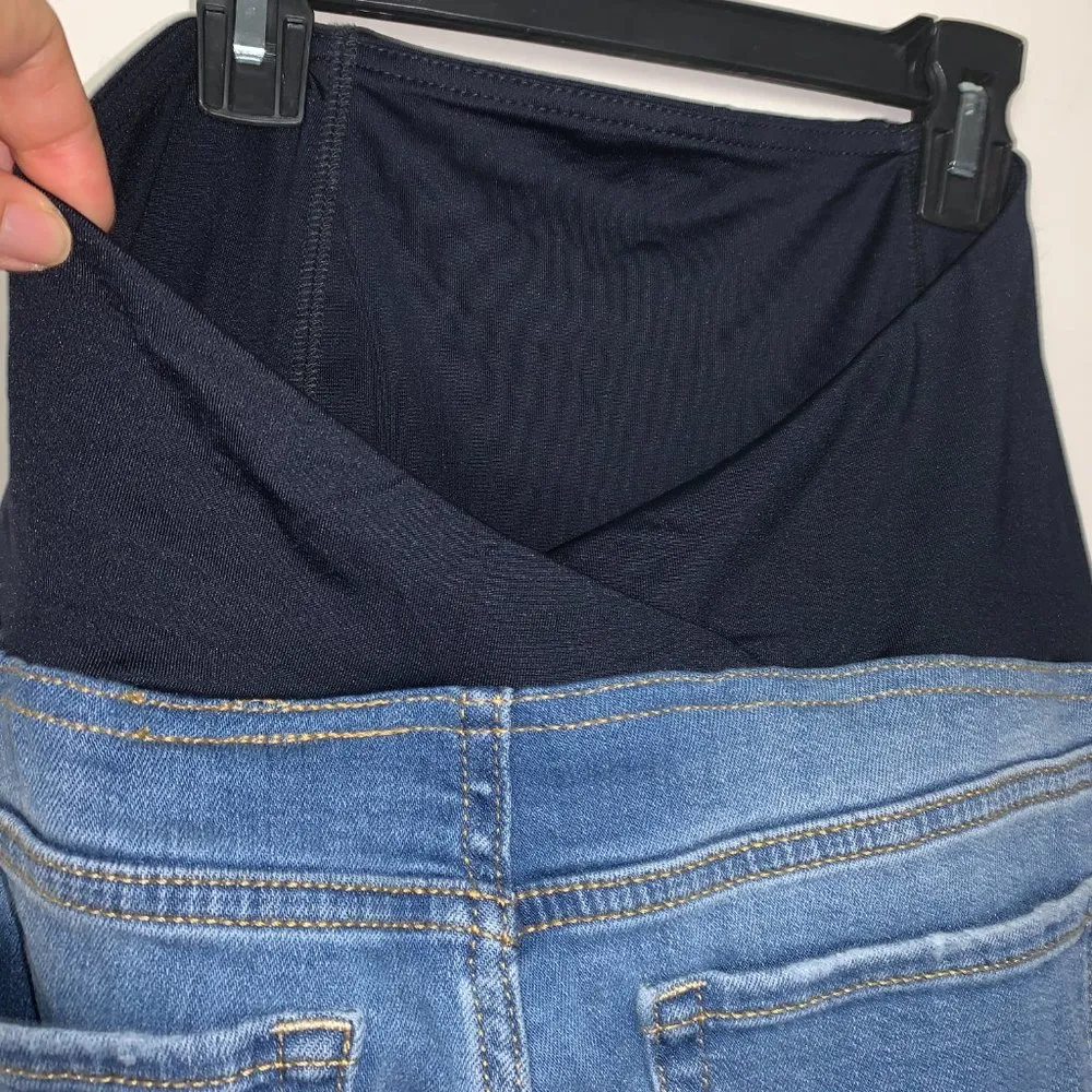 New Isabel Maternity Straight Crop Ripped Jeans Size 6 - Image 5