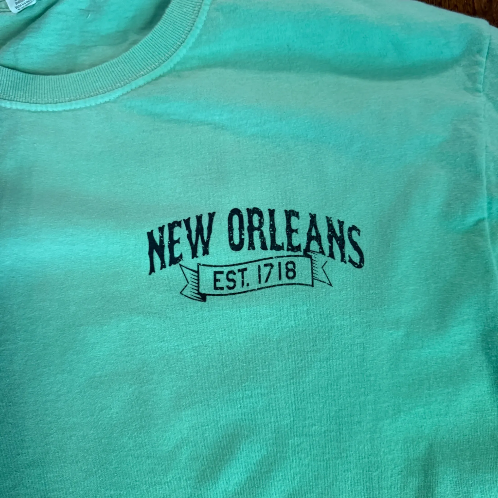Green New Orleans Long Sleeve Shirt Size Medium - Image 2