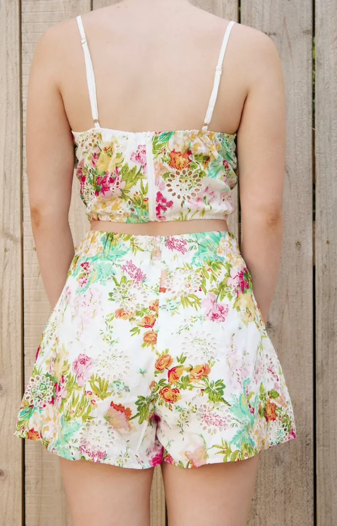 A. Peach floral two piece set new!! - Image 3