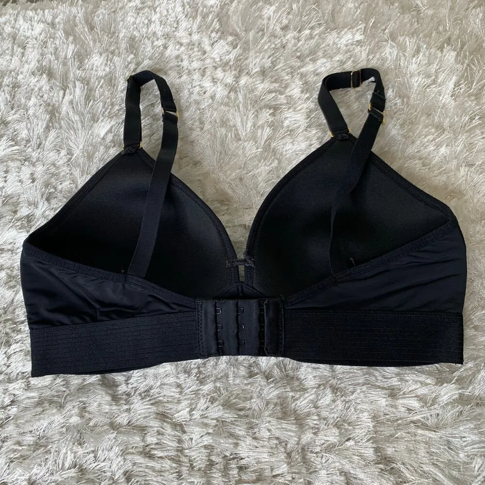 Lively Black Spacer Bra Sz 34D Nylon lightly lined Cup X Back Adjustable - Image 4