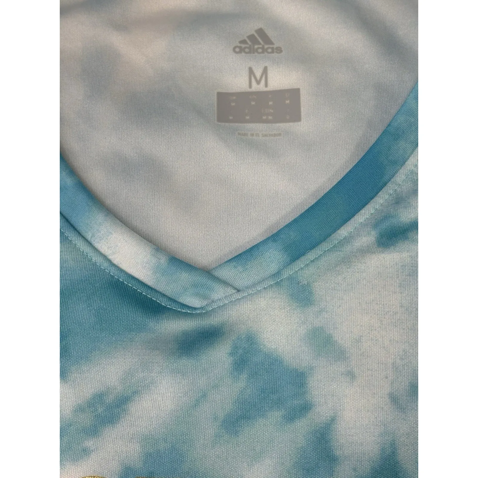 adidas aeroready Softball Tank Top Medium Blue Tie Dye "If Softball Was Easy .." - Image 4