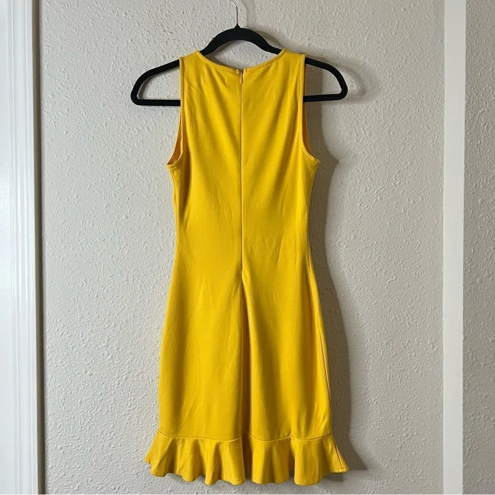 Revolve Lovers & Friends Monroe Mini Dress NEW Size XS in Mustard Yellow - Image 7