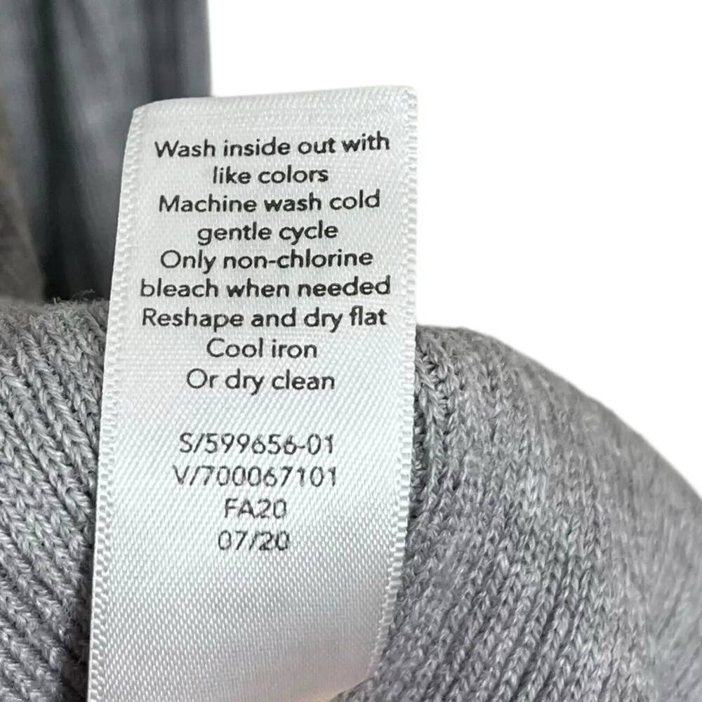 Athleta Solstice Wrap Merino Wool Ribbed Draped Gray Cardigan Sweater Size XXS - Image 9