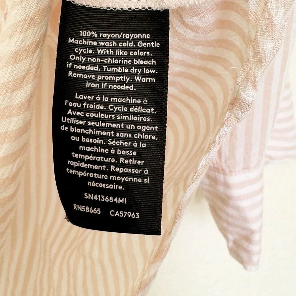 SOMETHING NAVY Pink & White Striped Button Down Shirt - Image 6