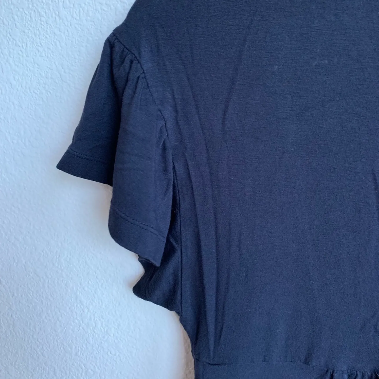 Theory Dark Rita Reach V-Neck Blouse Top 0 - Image 7