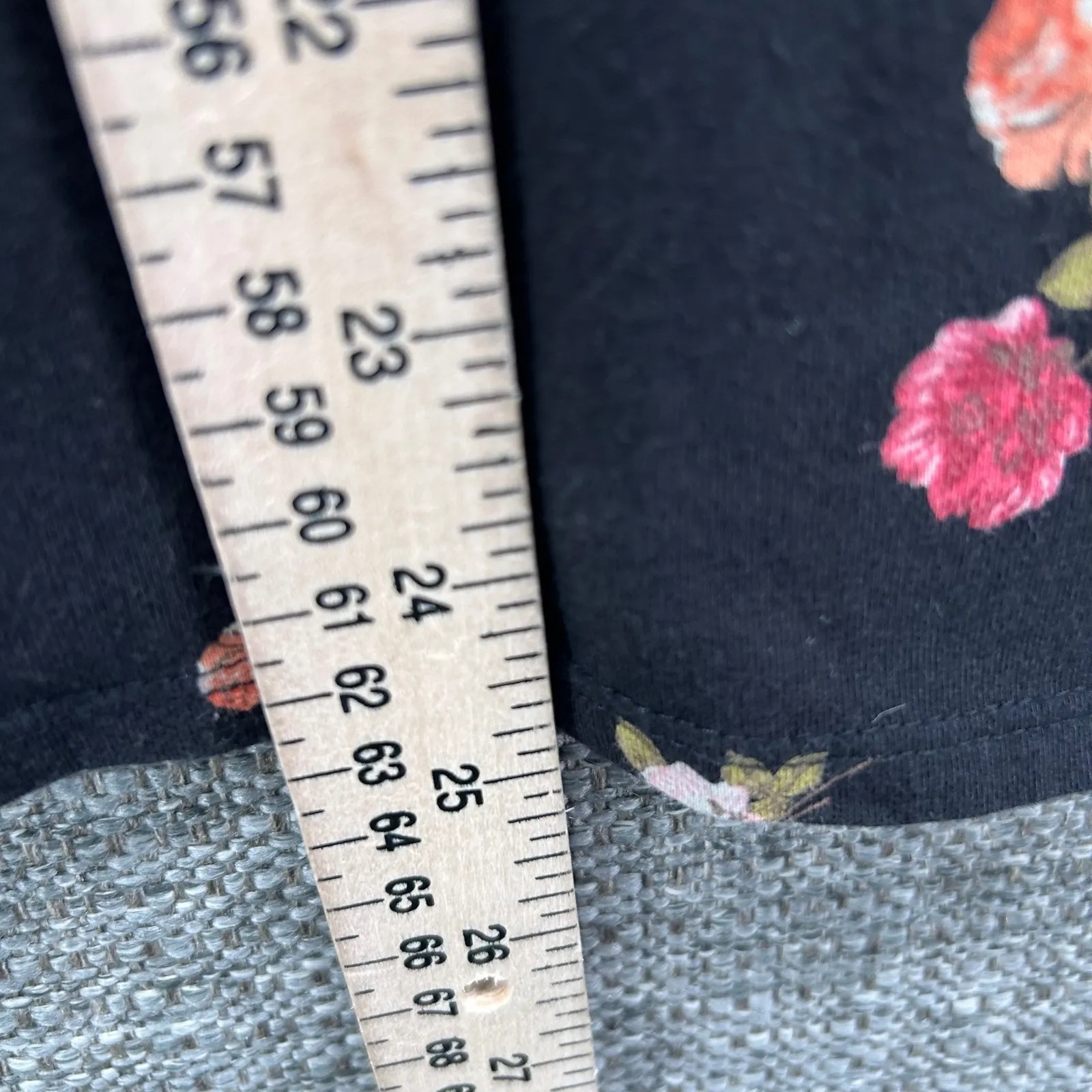 J Jill Womens Shirt Size L Romantic Floral Luxe Supima Boat Neck‎ Soft And Flowy Black - Image 11