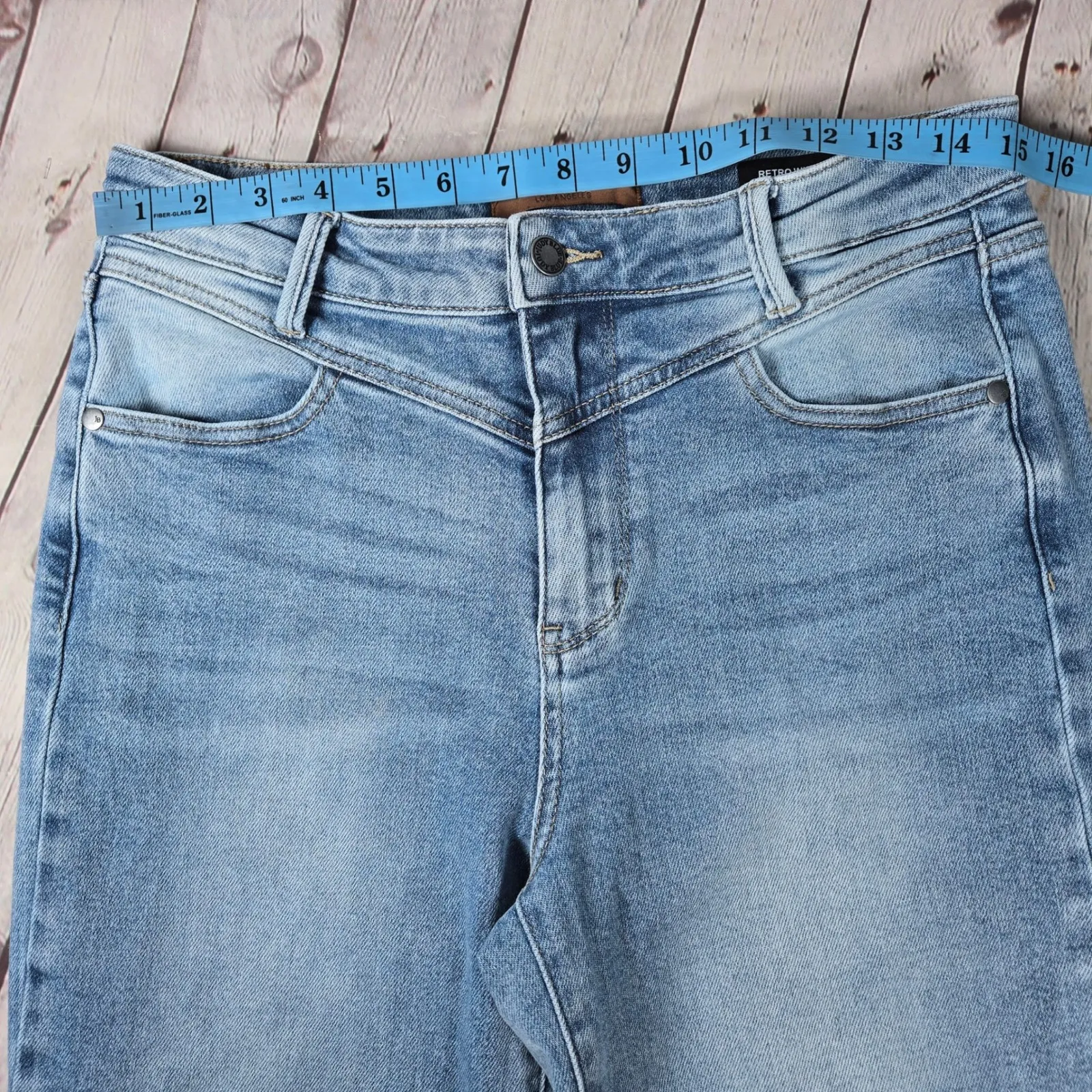 Judy Blue Front Yoke Retro Wide Fit Jeans Light Wash Denim Women's 9 29 JB88673 - Image 8