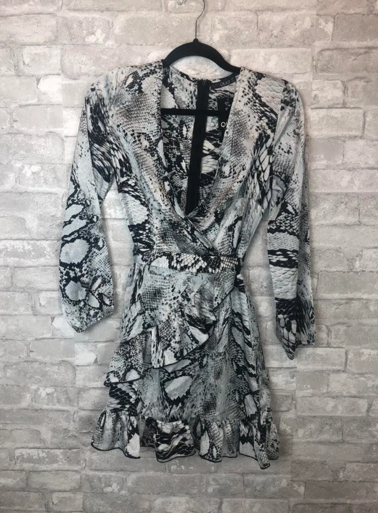 NWT Quiz Snake Print Wrap Dress Multiple Size 4 - Image 6